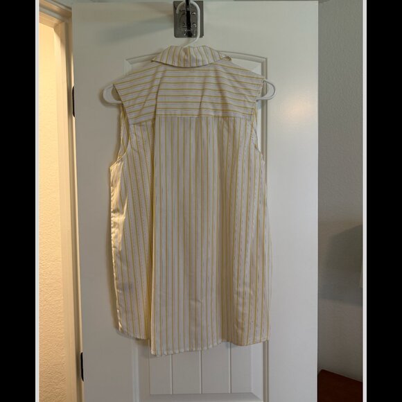 DONNI. The Pop Sleeveless Shirt in Corn Stripe | Size S - Picture 6 of 7